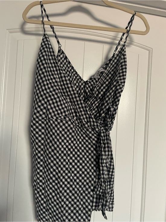 Lioness Dresses & Skirts - Lioness Black and White Gingham Wrap Romper